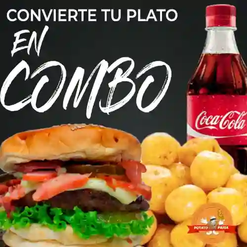 Combo Hamburguesa +papas+gaseosa