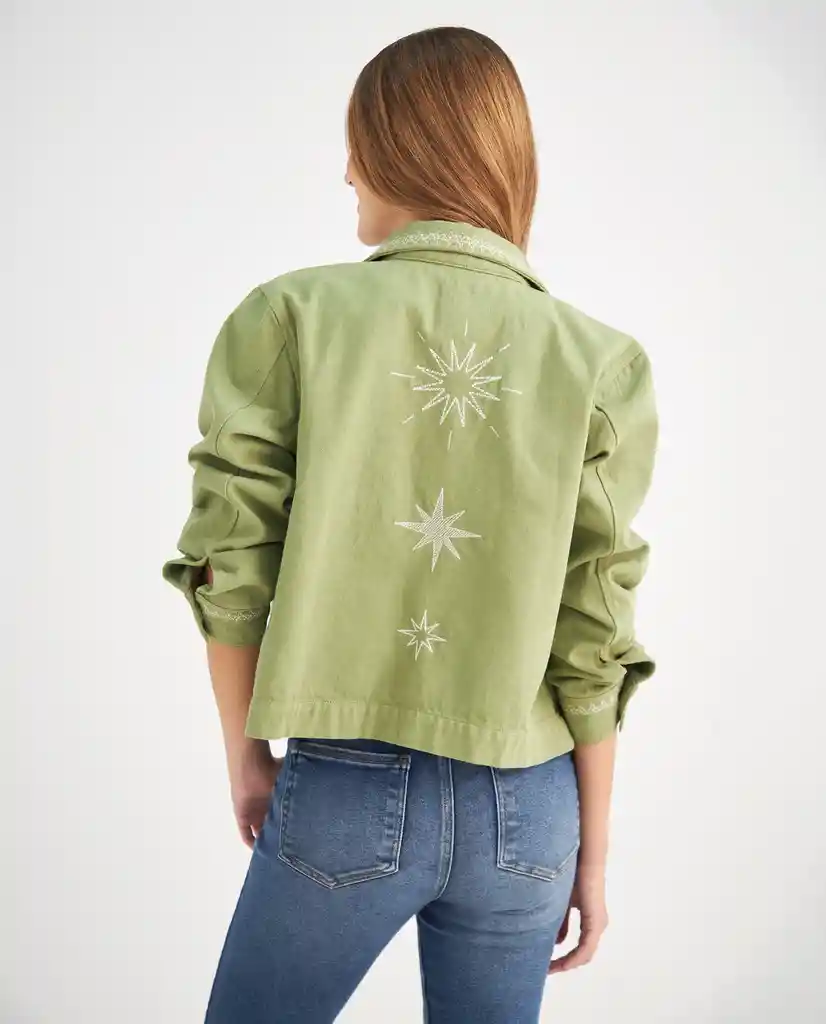 Chaqueta Verde Aceituna Medio Talla S 629F004 Esprit