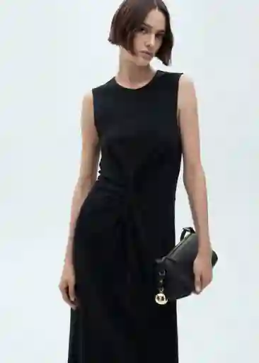 Vestido Fertina Negro Talla L Mujer Mango