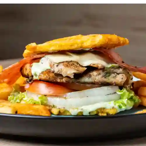 Hamburguesa Patacón Pollo