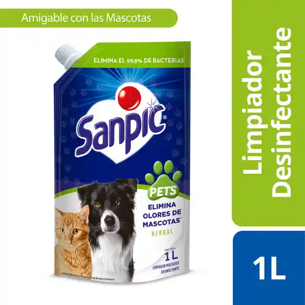 Sanpic Eliminador de Olores Para Mascotas Herbal Pets