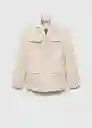 Chaqueta Patrizia Beige Talla S Mujer Mango