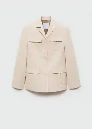 Chaqueta Patrizia Beige Talla S Mujer Mango