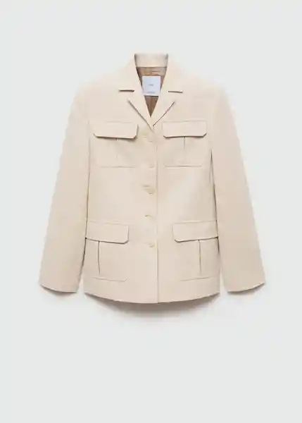 Chaqueta Patrizia Beige Talla S Mujer Mango