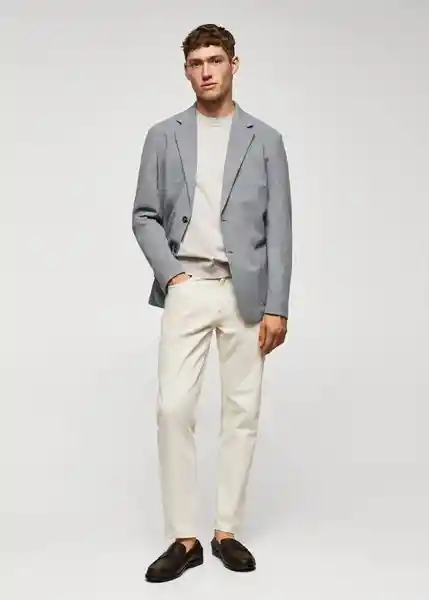Blazer Americana Verner Gris Talla 50 Hombre Mango