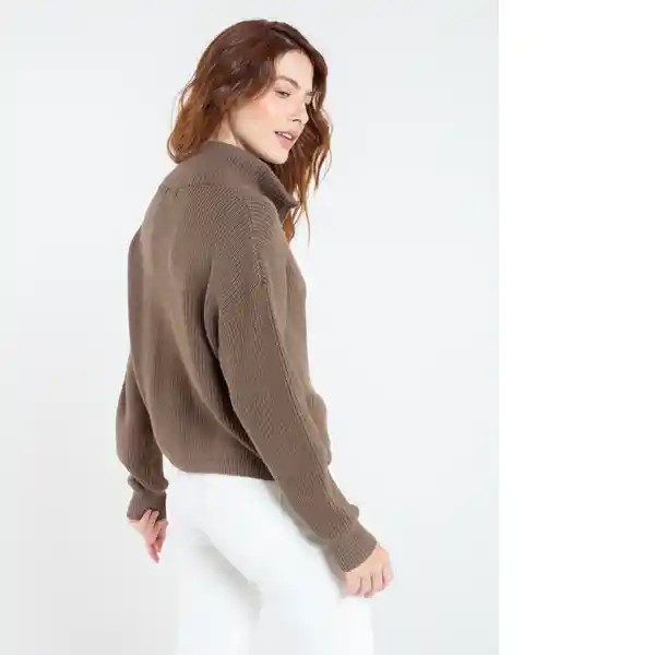  Saco Tejido Andi Mujer Gris Nogal Oscuro Talla L Naf-Naf 