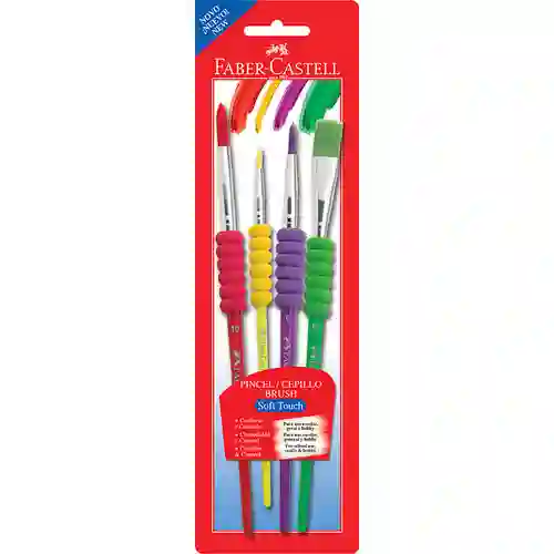 Pincel Ergonomico Estuche X 4 Unidades Faber Castell