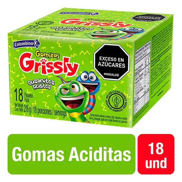 Grissly Gomitas Aciditas (18pl/18/12g)
