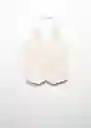 Chaleco Tempo Crudo Talla XL Mujer Mango