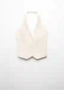 Chaleco Tempo Crudo Talla XL Mujer Mango