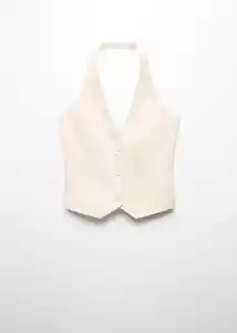 Chaleco Tempo Crudo Talla XL Mujer Mango