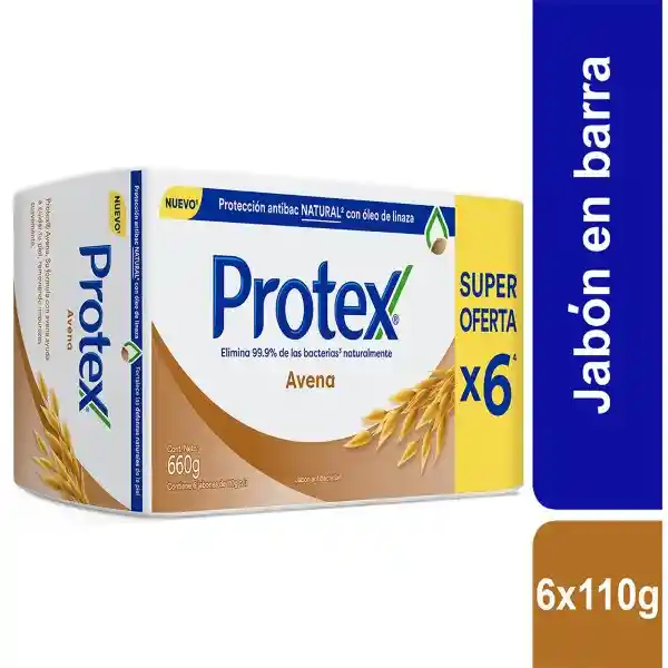 Jabón Antibacterial en barra Protex Avena 6x110g (PSMT)