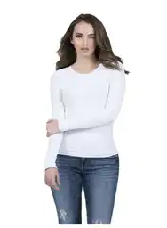 Samsara Camiseta Manga Larga Cuello Redondo Blanco Talla L