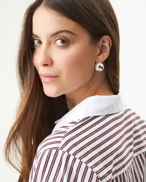 Camisa Striped Poplin Crudo Pristino Claro Talla M Chevignon