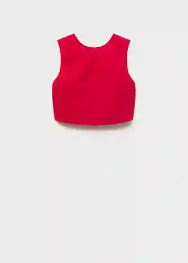 Top Creta Rojo Talla M Mujer Mango