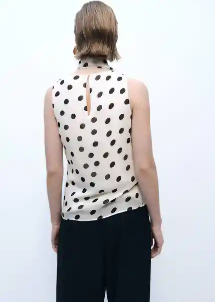 Blusa Adela Offwhite Talla S Mujer Mango