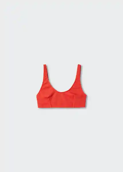 Top Bikini Virgilp Coral Talla 25 Mujer Mango