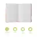 Cuaderno A5 Woven Cover de Tapa Dura 80 Hojas Peach Pink Miniso