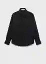 Camisa Basic Negro Talla 24 Mujer Mango