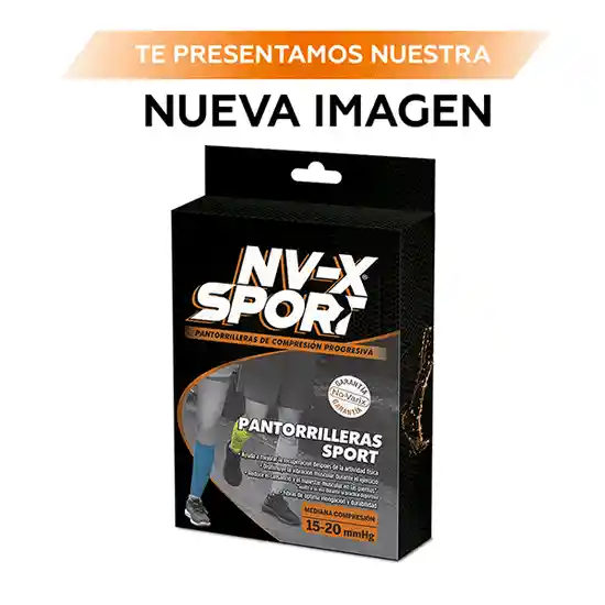 NV-X Sport Pantorrillera Deportiva 15-20 mm/hg Black M