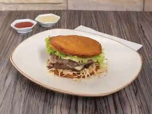Patacón Burguer Doble Carne