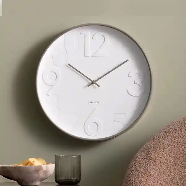 Present Time Reloj de Pared Con Mecanismo Silencioso Ayuno Gris