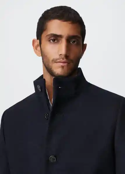 Abrigo Funnel Navy Talla M Hombre Mango
