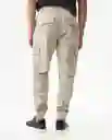 Pantalón Cargo Masculino Crudo Almidón Claro Talla 34 Chevignon