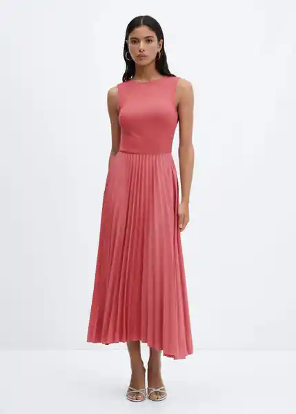 Vestido Caldera-A Coral Talla M Mujer Mango