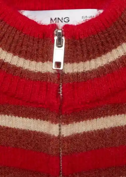 Abrigo Cardigan Génova Rojo Talla L Mujer Mango