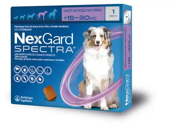 Nexgard Spectra para Perro 15 – 30 Kg (1 Tableta)