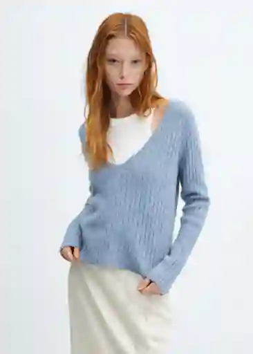 Jersey Bateman Azul Talla S Mujer Mango