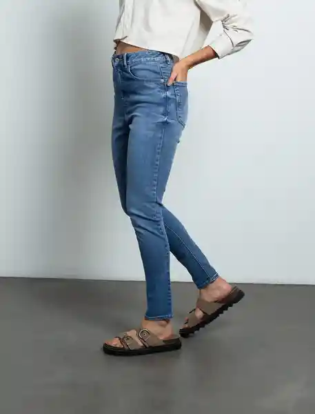 Jean Mujer Azul Índigo Medio Talla 6 493F002 Naf Naf