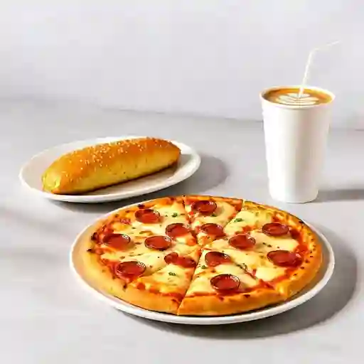 Combo pizza, mas panzerotti y bebida