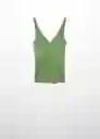 Top Gymnasti Verde Talla M Mujer Mango