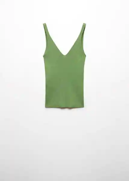 Top Gymnasti Verde Talla M Mujer Mango