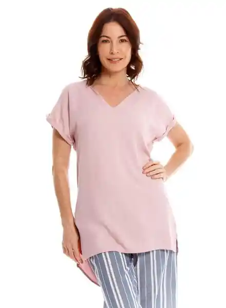 Blusón Manga Corta Para Mujer Palo Rosa Talla XL Bluss