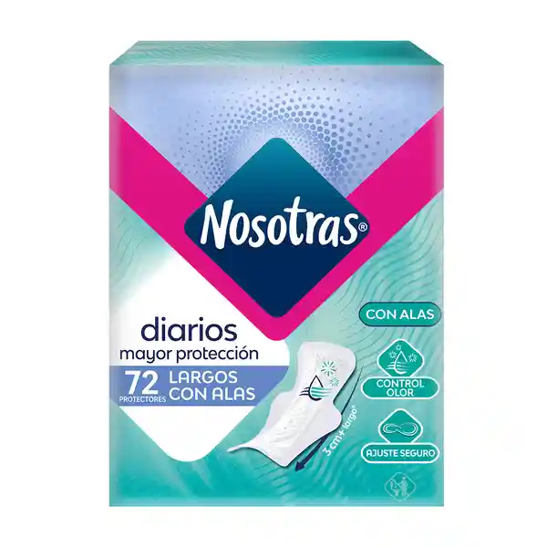 Nosotras Protectores Diarios Largos con Alas