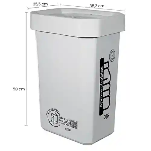 Estra Caneca Ecobins Vaiven Blanco 26 L