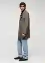 Abrigo Salford Marrón Talla L Hombre Mango