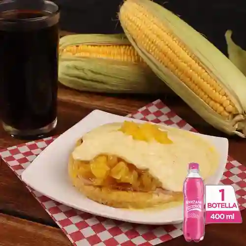 Combo 2 Arepas Hawaianas + Postobón Manzana 400 ml