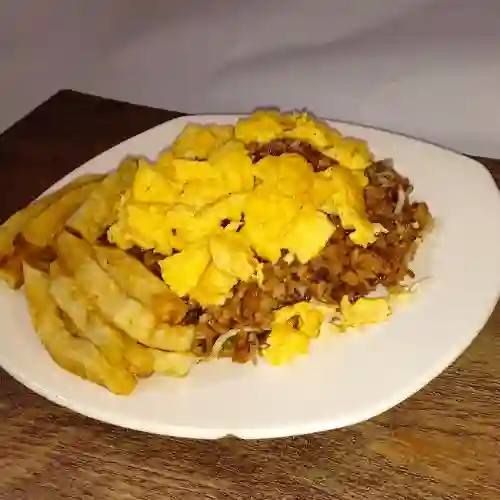 Arroz Frito con Huevos Batidos