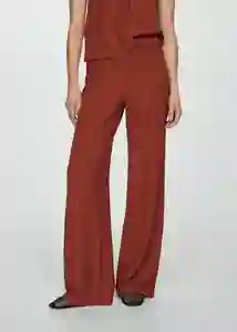 Pantalón Matilda Terracota Talla S Mujer Mango