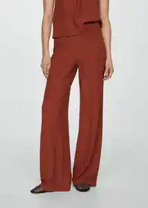 Pantalón Matilda Terracota Talla S Mujer Mango