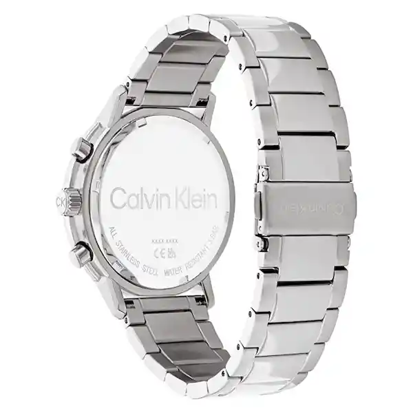 Reloj Gauge Para Hombre Color Plateado 25200063 Calvin Klein