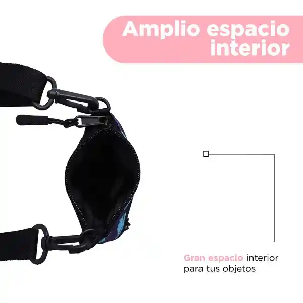 Bolso Crossbody Para Celular Negro Serie Miniso
