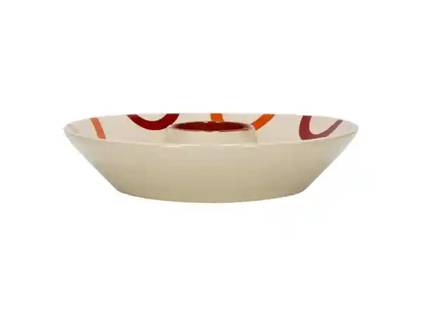 Plato Con Pocillo de Porcelana Para Salsa Casaideas