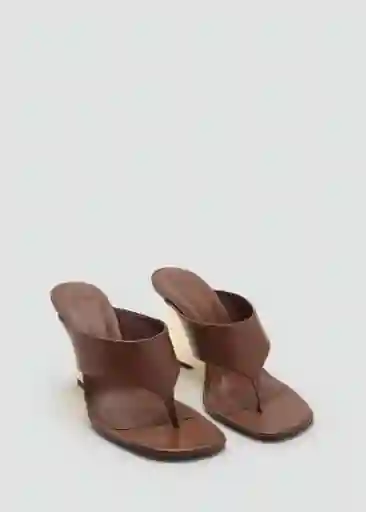 Sandalias Mayo Chocolate Talla 38 Mujer Mango