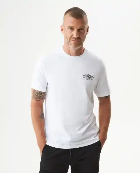 Camiseta Racing Graphic Masculino Blanco Claro Talla M Chevignon