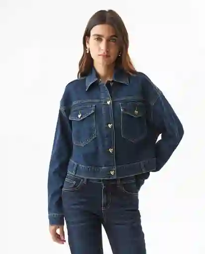 Chaqueta Trucket Azul Clásico Oscuro Talla S Femenino Chevignon